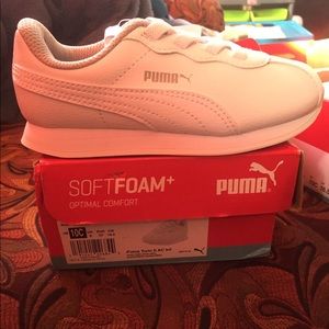 Puma white sneakers size 10c